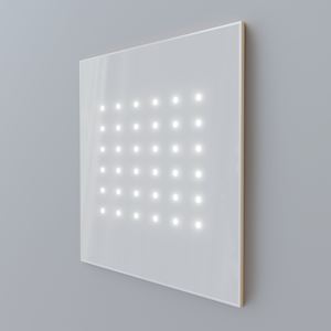  Diffuseur de soufflage CASSIOPEE, finition Blanche, pour plénum de 600x600 mm - 400x400px